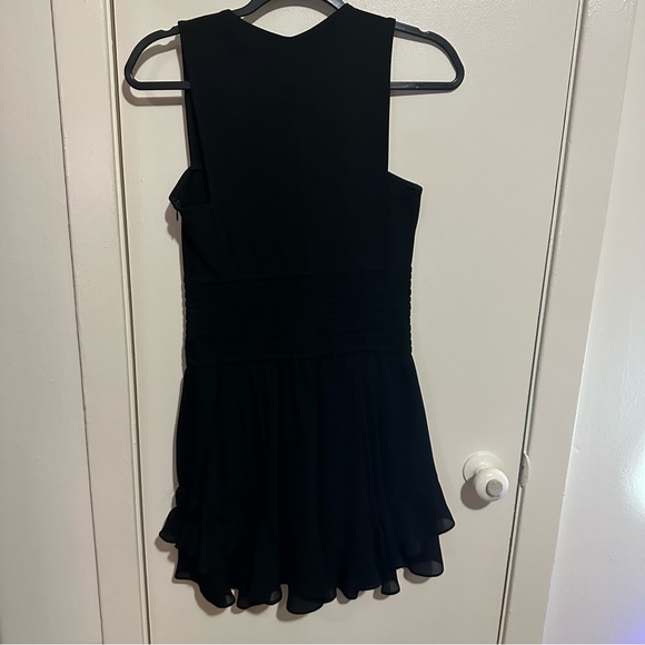 ALC Sabine Smocked Flutter Hem Dress Black NWT - Picture 5 of 5